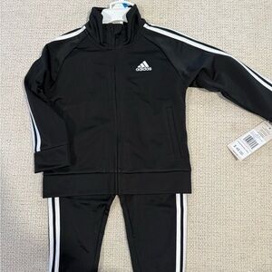 Adidas Black Jacket with White Accents